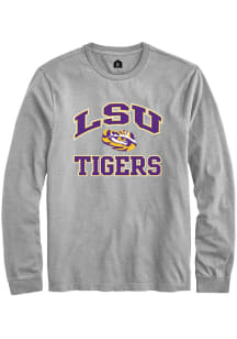 Rally LSU Tigers Grey No 1 Neutral Long Sleeve T Shirt