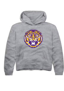 Rally LSU Tigers Youth Grey Alt Logo Long Sleeve Hoodie
