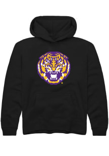 Rally LSU Tigers Youth Black Alt Logo Long Sleeve Hoodie