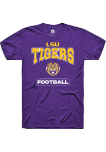 Rally LSU Tigers Purple Football Short Sleeve T Shirt