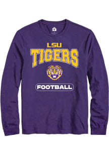 Rally LSU Tigers Purple Football Long Sleeve T Shirt