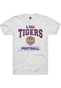 Rally LSU Tigers White Football Short Sleeve T Shirt