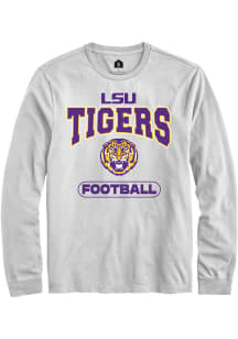 Rally LSU Tigers White Football Long Sleeve T Shirt