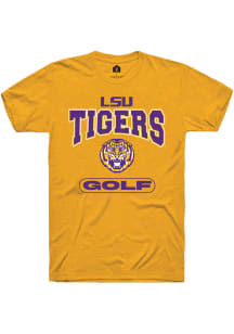 Rally LSU Tigers Gold Golf Short Sleeve T Shirt