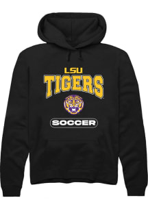 Rally LSU Tigers Mens Black Soccer Long Sleeve Hoodie