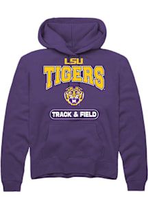 Summit Sportswear LSU Tigers Mens Purple Track & Field Long Sleeve Hoodie