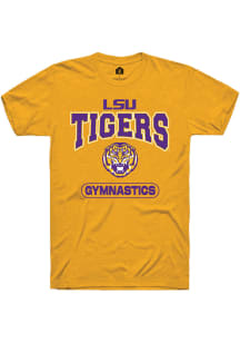 Rally LSU Tigers Gold Gymnastics Short Sleeve T Shirt