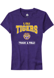 Rally LSU Tigers Womens Purple Track &amp; Field Short Sleeve T-Shirt