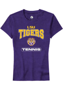 Rally LSU Tigers Womens Purple Tennis Short Sleeve T-Shirt
