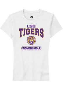 Rally LSU Tigers Womens White Womens Golf Short Sleeve T-Shirt
