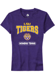 Rally LSU Tigers Womens Purple Womens Tennis Short Sleeve T-Shirt