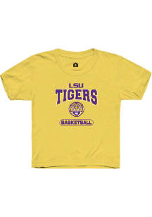 Rally LSU Tigers Youth Yellow Basketball Short Sleeve T-Shirt