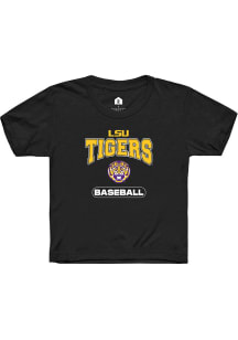 Rally LSU Tigers Youth Black Baseball Short Sleeve T-Shirt