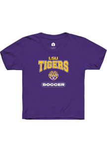 Rally LSU Tigers Youth Purple Soccer Short Sleeve T-Shirt