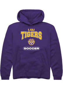 Rally LSU Tigers Youth Purple Soccer Long Sleeve Hoodie