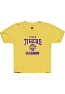 Rally LSU Tigers Youth Yellow Soccer Short Sleeve T-Shirt