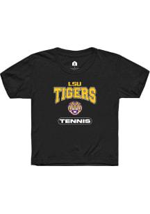Rally LSU Tigers Youth Black Tennis Short Sleeve T-Shirt
