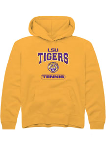 Rally LSU Tigers Youth Gold Tennis Long Sleeve Hoodie