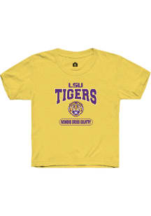 Rally LSU Tigers Youth Yellow Womens Cross Country Short Sleeve T-Shirt