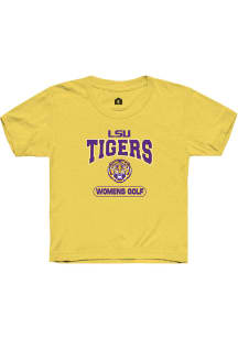 Rally LSU Tigers Youth Yellow Womens Golf Short Sleeve T-Shirt