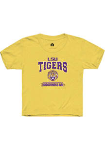 Rally LSU Tigers Youth Yellow Womens Swimming &amp; Diving Short Sleeve T-Shirt