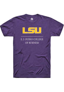 Rally LSU Tigers Purple E. J. Ourso College of Business Short Sleeve T Shirt