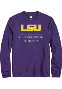 Rally LSU Tigers Purple E. J. Ourso College of Business Long Sleeve T Shirt