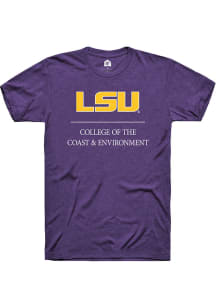 Rally LSU Tigers Purple College of the Coast &amp; Environment Short Sleeve T Shirt