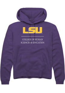 Rally LSU Tigers Mens Purple College of Human Sciences &amp; Education Long Sleeve Hoodie