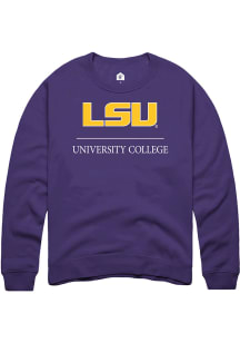 Rally LSU Tigers Mens Purple University College Long Sleeve Crew Sweatshirt