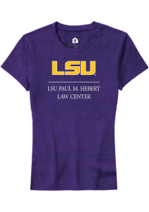 Rally LSU Tigers Womens Purple LSU Paul M. Hebert Law Center Short Sleeve T-Shirt