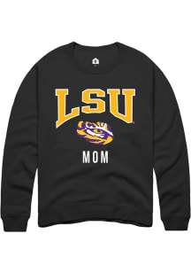 Rally LSU Tigers Mens Black Mom Long Sleeve Crew Sweatshirt