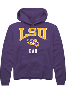 Rally LSU Tigers Mens Purple Dad Long Sleeve Hoodie
