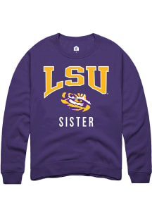 Rally LSU Tigers Mens Purple Sister Long Sleeve Crew Sweatshirt