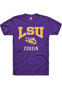 Rally LSU Tigers Purple Cousin Short Sleeve T Shirt