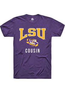 Rally LSU Tigers Purple Cousin Short Sleeve T Shirt