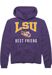 Rally LSU Tigers Mens Purple Best Friend Long Sleeve Hoodie