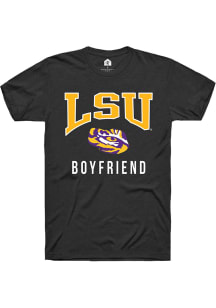 Rally LSU Tigers Black Boyfriend Short Sleeve T Shirt