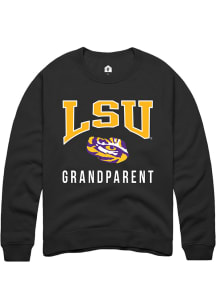 Rally LSU Tigers Mens Black Grandparent Long Sleeve Crew Sweatshirt