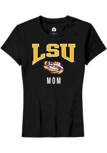 Rally LSU Tigers Womens Black Mom Short Sleeve T-Shirt