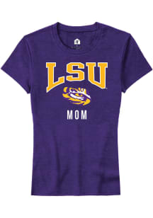 Rally LSU Tigers Womens Purple Mom Short Sleeve T-Shirt