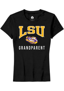 Rally LSU Tigers Womens Black Grandparent Short Sleeve T-Shirt