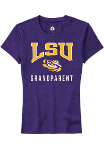 Rally LSU Tigers Womens Purple Grandparent Short Sleeve T-Shirt