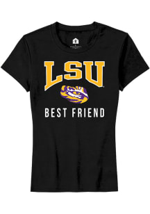 Rally LSU Tigers Womens Black Best Friend Short Sleeve T-Shirt