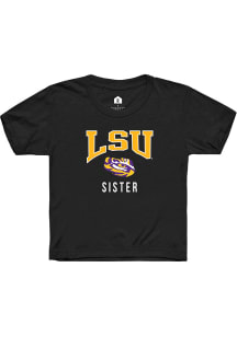 Rally LSU Tigers Youth Black Sister Short Sleeve T-Shirt