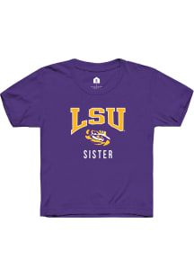 Rally LSU Tigers Youth Purple Sister Short Sleeve T-Shirt