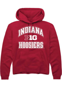 Mens Indiana Hoosiers Red Rally No 1 Hooded Sweatshirt