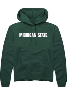 Mens Michigan State Spartans Green Rally Wordmark Hooded Sweatshirt