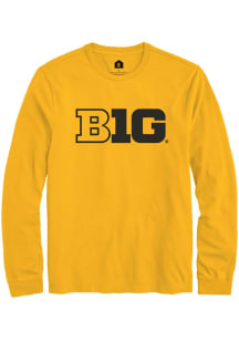 Rally Big Ten Gold Primary Logo Long Sleeve T Shirt