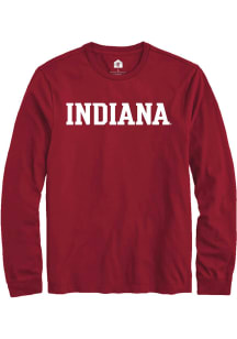 Rally Indiana Hoosiers Red Wordmark Long Sleeve T Shirt